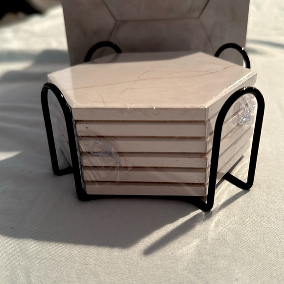 Coasters with holder- never used. - Picture 3 of 3